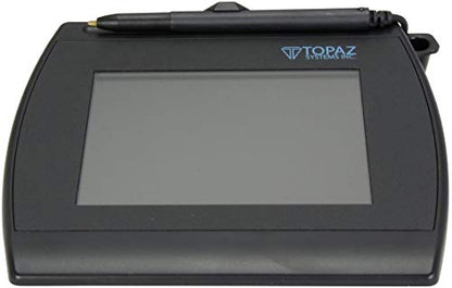 RENEWED Topaz T-LBK57GC-BHSB-R SigGem 5.7" Color Signature Pad – Dual Serial/HID USB, Backlit LCD, Includes Software – Electronic Signature Capture Device