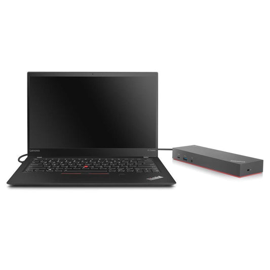 RENEWED Lenovo ThinkPad Hybrid Dock (40AF0135US) – USB-C with USB-A Compatibility, Dual 4K Display Support, 135W Power Adapter – Universal Docking Station (US Version)